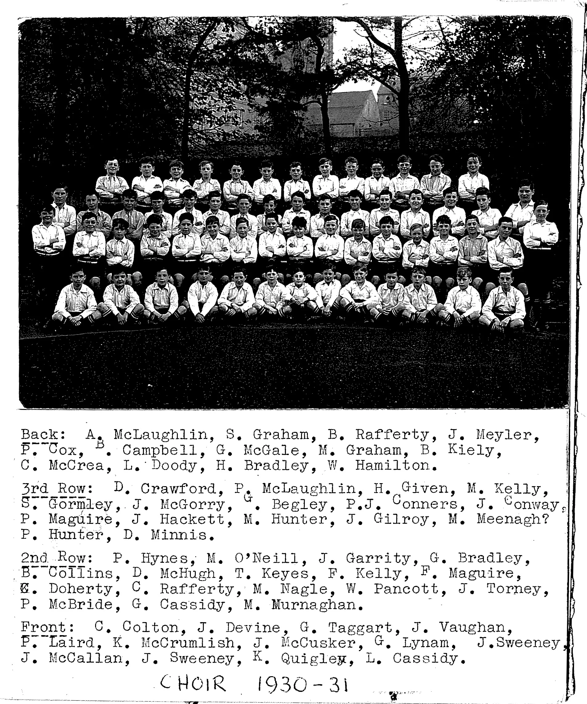 06. 1930-31 Choir